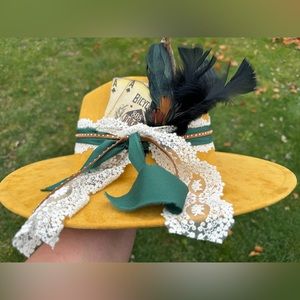 Vegan Suede Wide Brim Fedora Hat